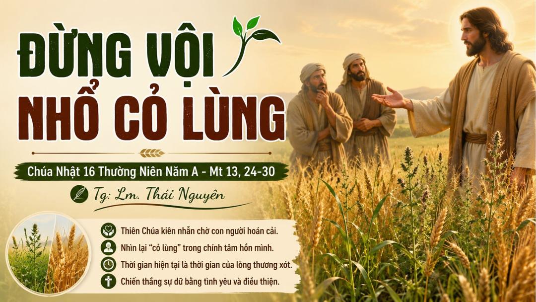 Đừng vội nhổ cỏ lùng | Chúa Nhật XVI Thường Niên Năm A | Mt 13, 24-30