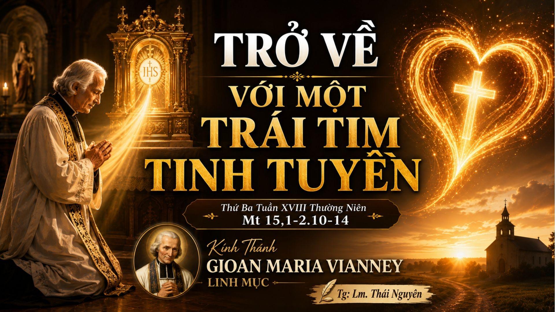 Trở về với một trái tim tinh tuyền | Ngày 04 tháng 8: Kính Thánh Gioan Maria Vianney, Linh mục | Mt 15,1-2.10-14