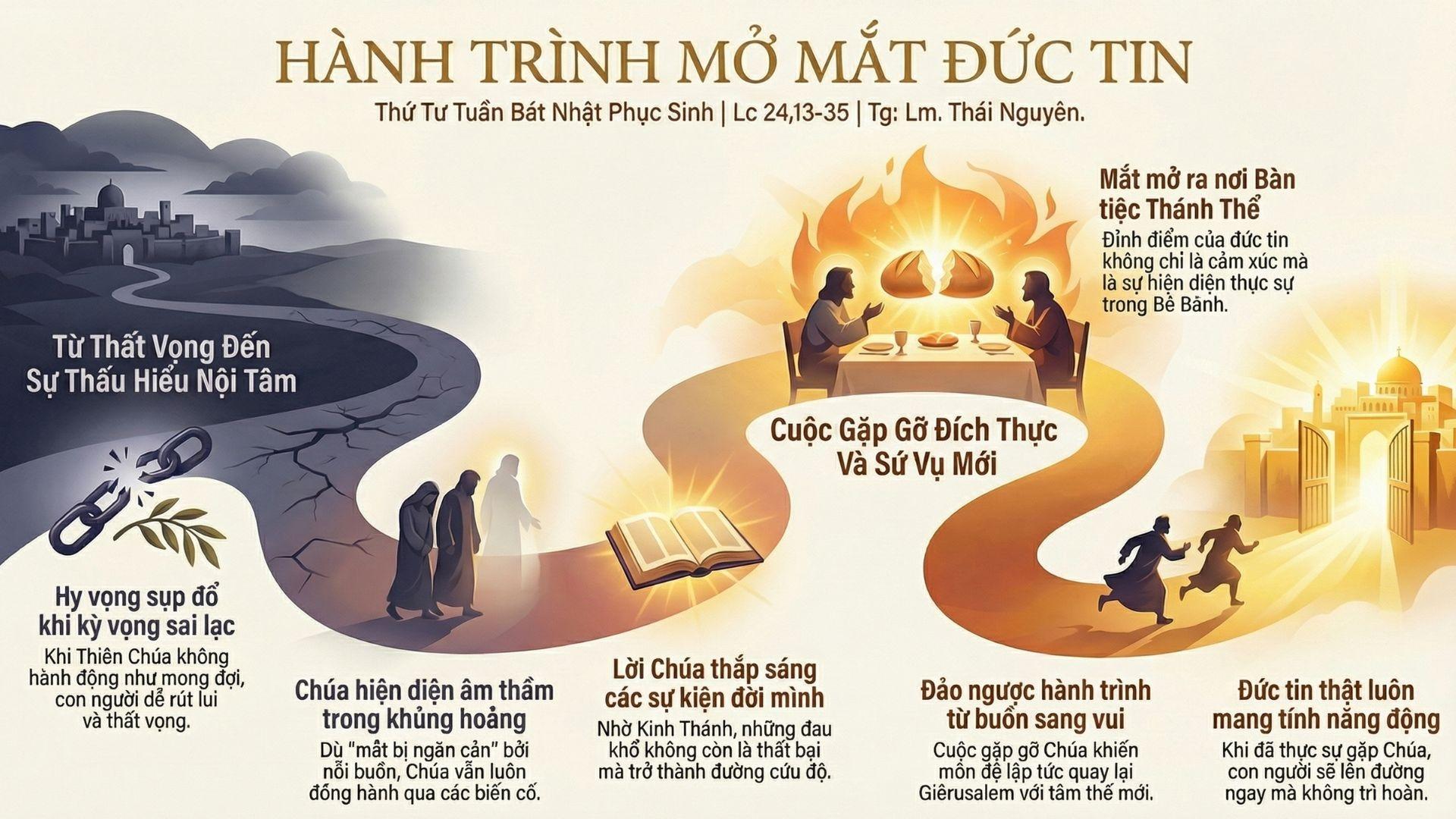 Hành trình mở mắt đức tin | Thứ Tư tuần Bát Nhật Phục Sinh: Lc 24,13-35
