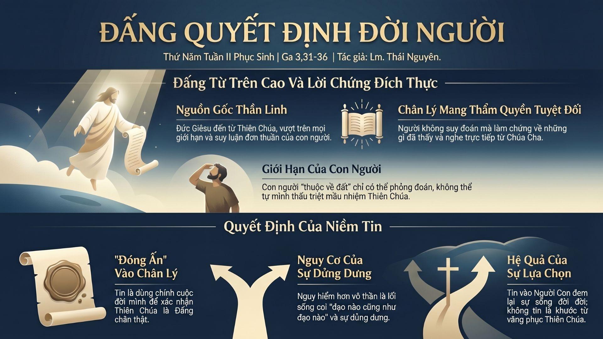 Đấng quyết định đời người | Thứ Năm Tuần II Phục Sinh | Ga 3,31-36
