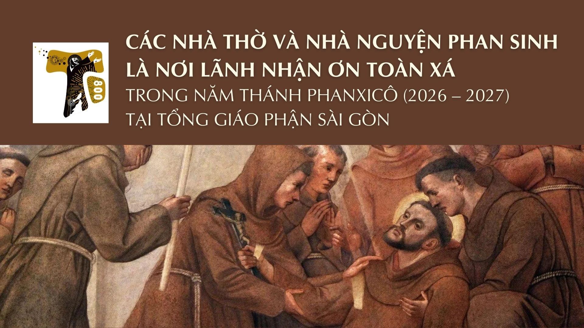 Nơi lãnh nhận ơn toàn xá trong Năm Thánh Phanxicô