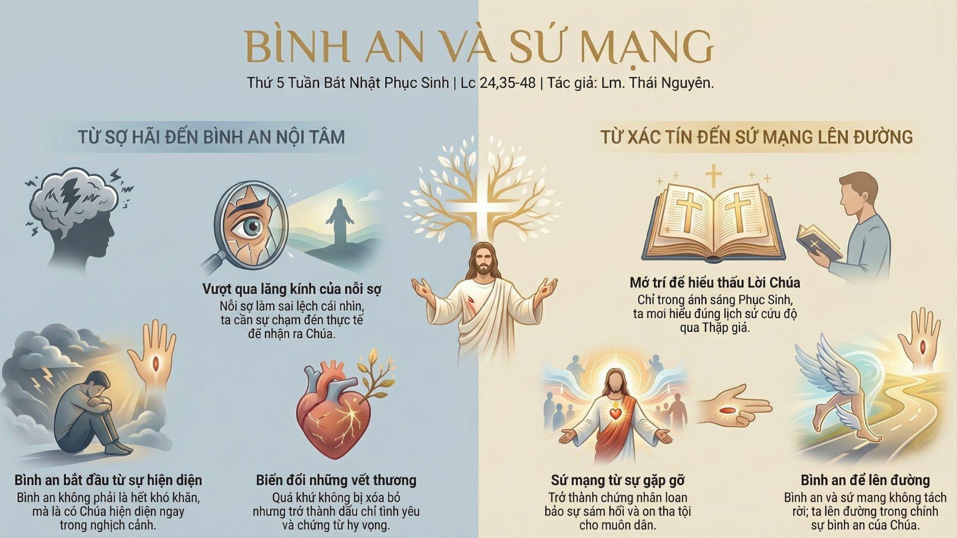 Bình an và sứ mạng | Thứ Năm tuần Bát Nhật Phục Sinh | Lc 24,35-48