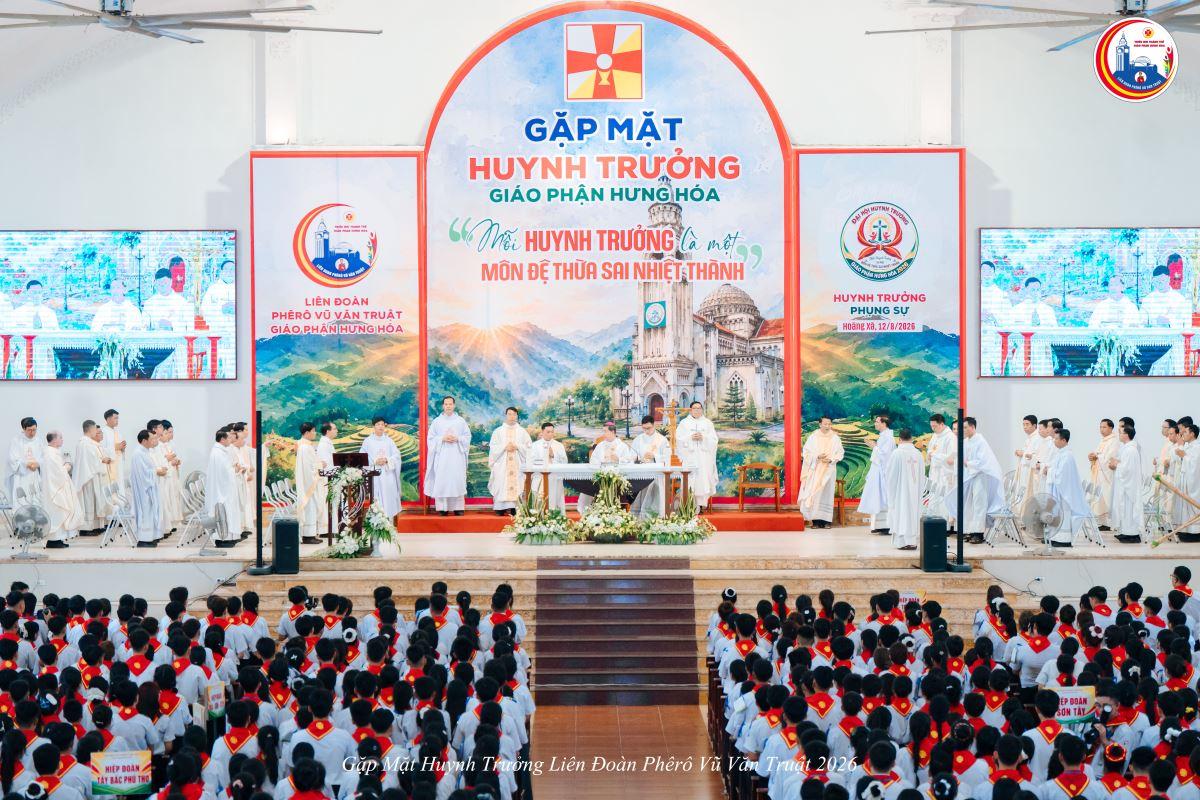 Gần 3.000 bạn trẻ quy tụ trong ngày Gặp mặt Huynh Dự trưởng Giáo phận Hưng Hóa 2026