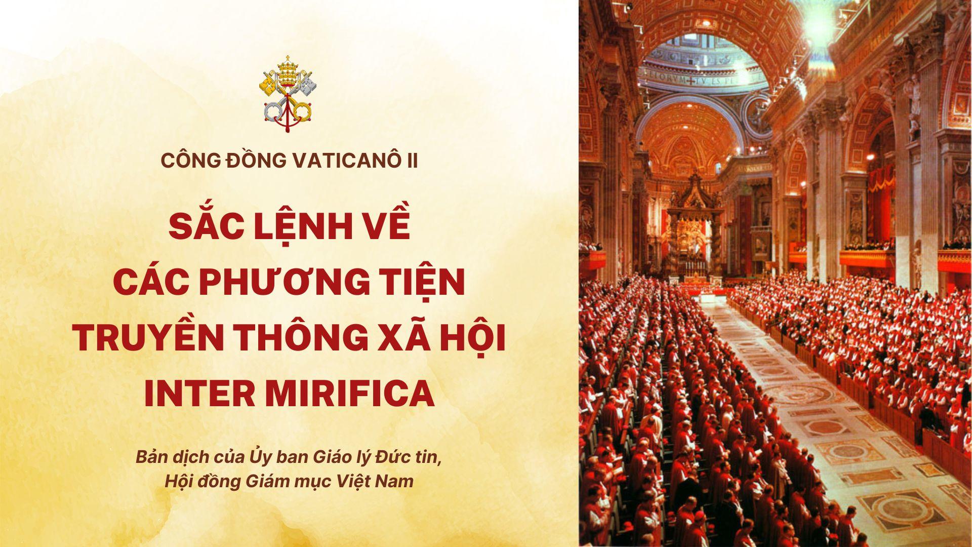 Sắc lệnh về các Phương tiện truyền thông xã hội - Inter mirifica của Công đồng Vaticanô II