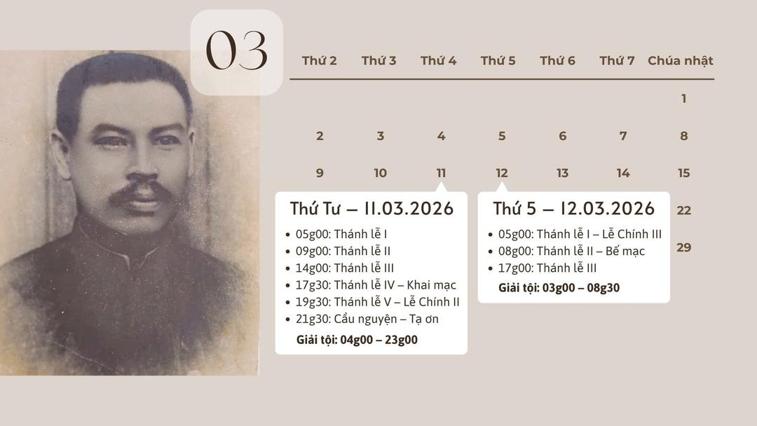 Chương trình lễ Tạ ơn - Kỷ niệm 80 năm ngày mất của cha Phanxicô Xaviê Trương Bửu Diệp