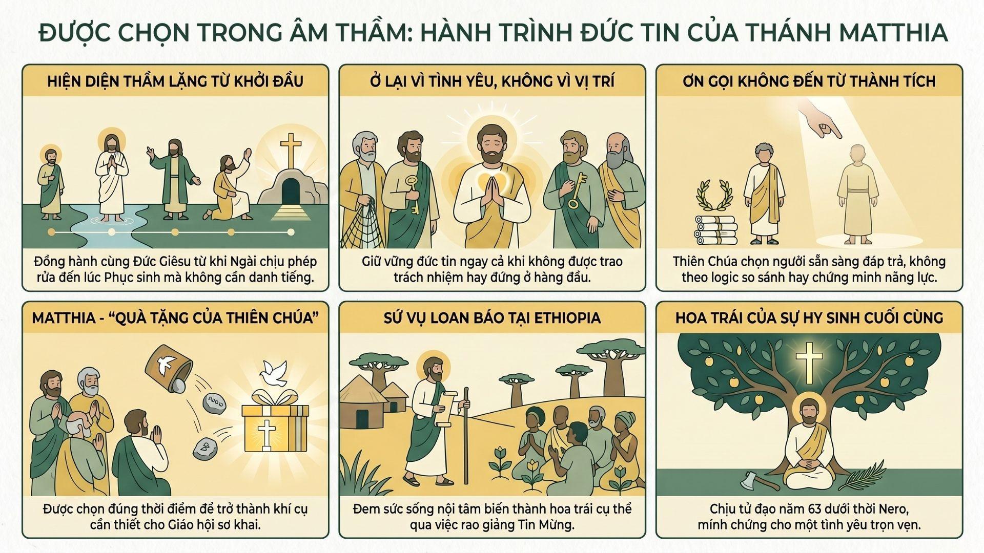 Được chọn trong âm thầm | Ngày 14 tháng 5 - Kính Thánh Matthia Tông đồ – Ga 15,9-17