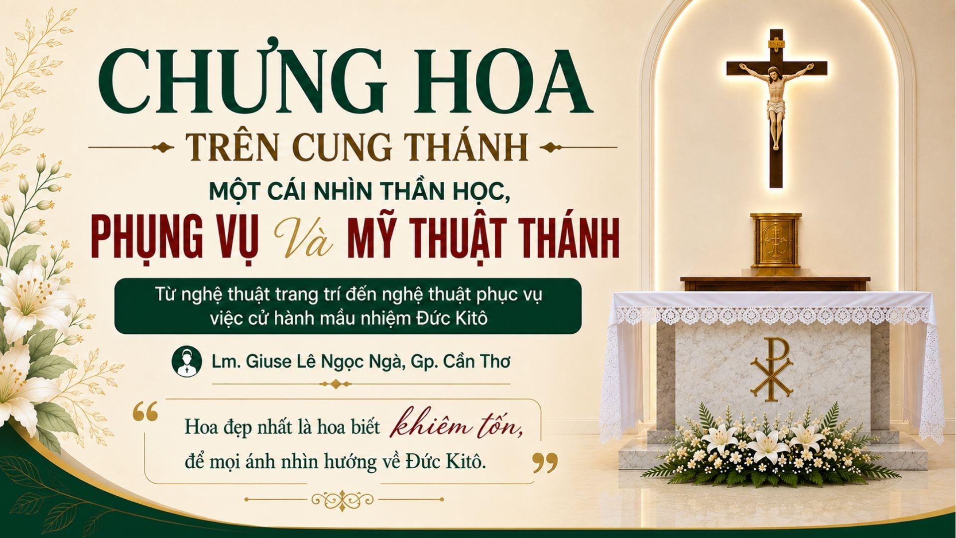 Chưng hoa trên Cung Thánh