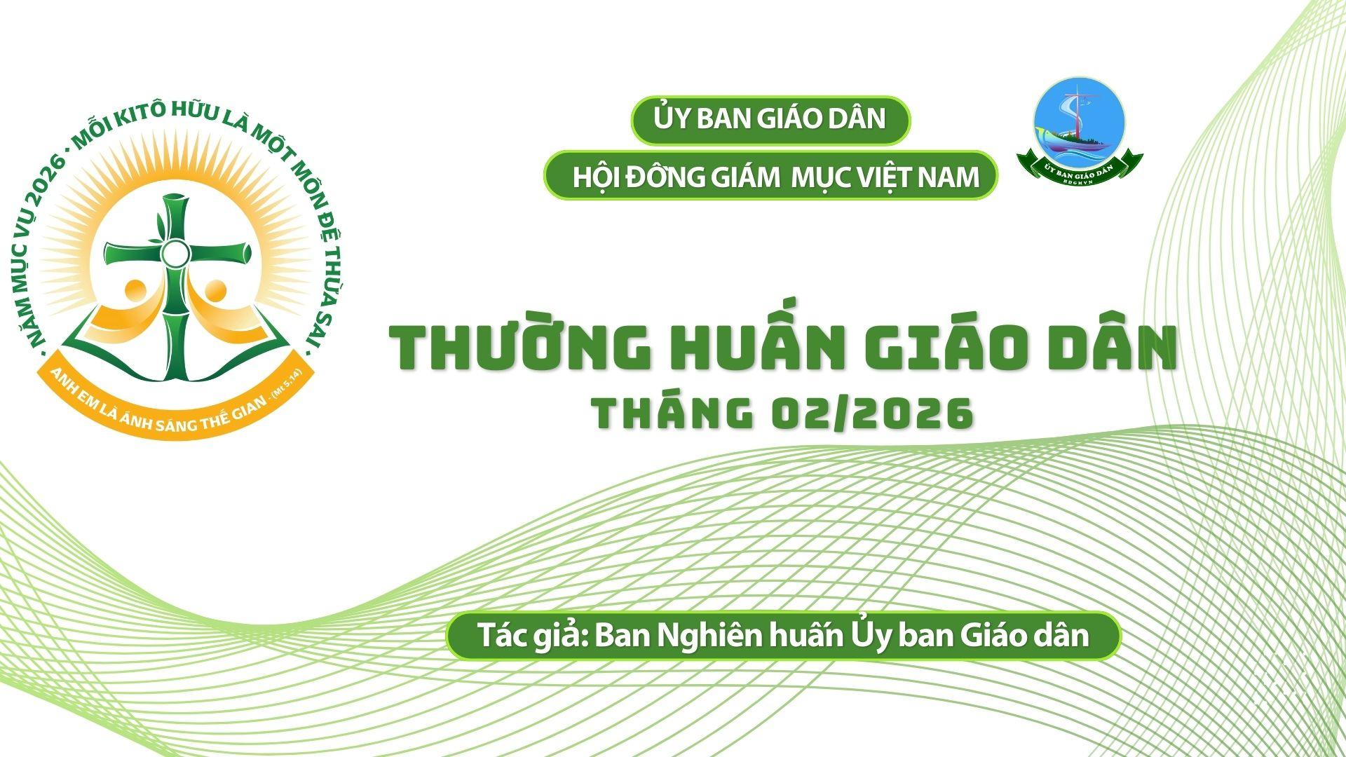 Ủy ban Giáo dân: Thường huấn tháng 02/2026
